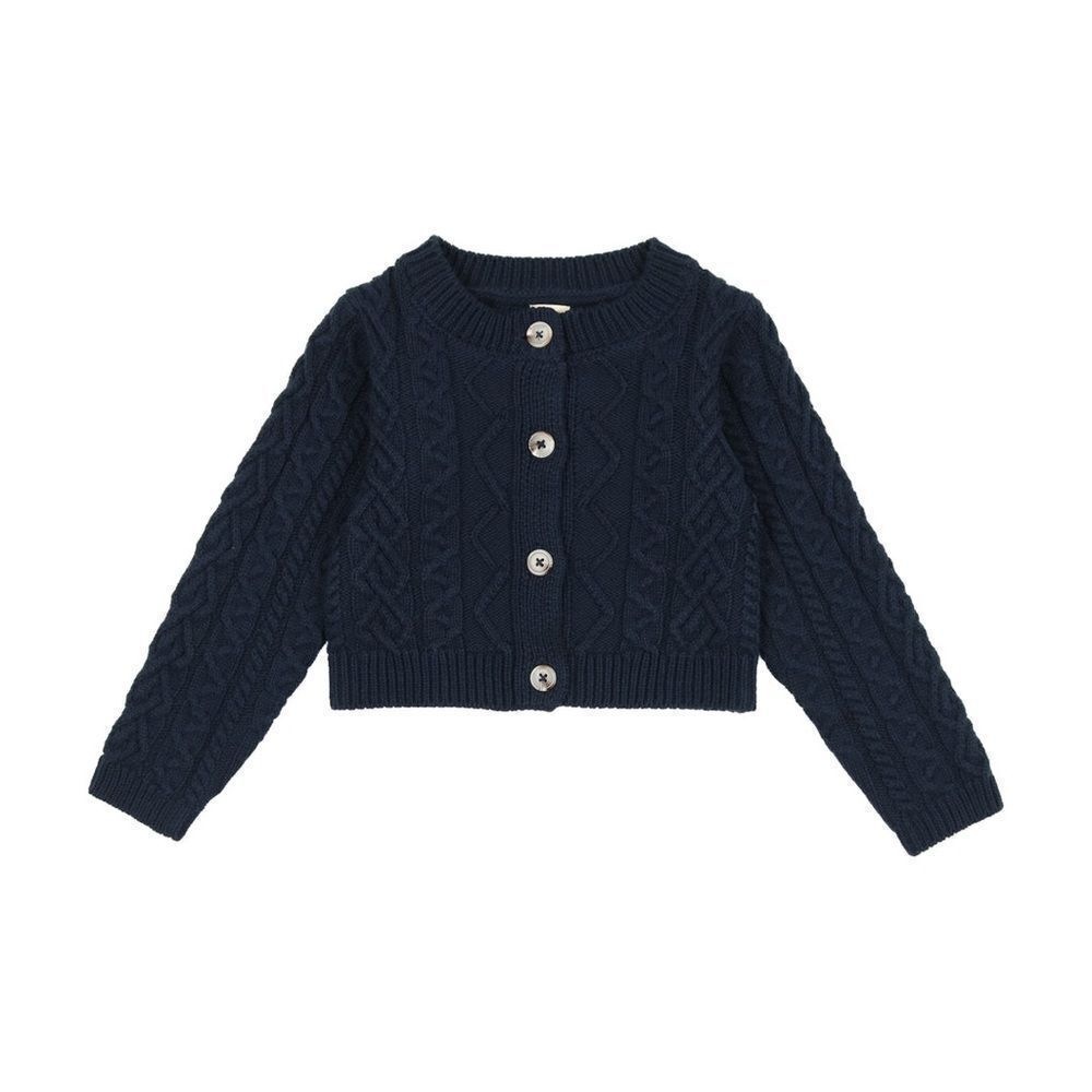 Analogie Cable Knit Cardigan Navy 2T NWT